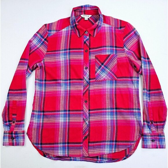 Orvis Classic Collection Size Small Womens Red Plaid Flannel Logo Tag Shirt - Picture 1 of 11